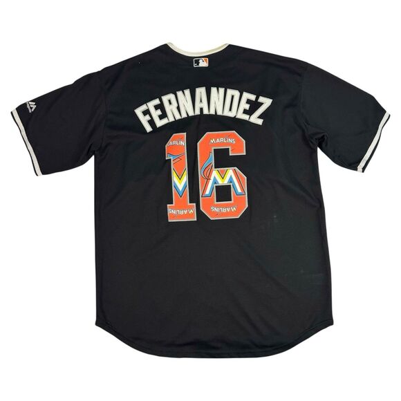 Majestic Miami Marlins Jose Fernandez Stitched Baseball Jersey Cool Base Mens XL - Picture 1 of 7